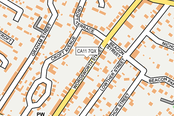 CA11 7QX map - OS OpenMap – Local (Ordnance Survey)