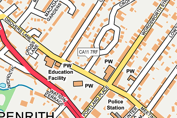 CA11 7RF map - OS OpenMap – Local (Ordnance Survey)