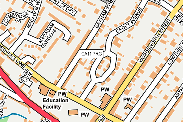 CA11 7RG map - OS OpenMap – Local (Ordnance Survey)