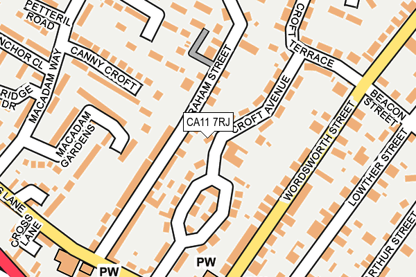 CA11 7RJ map - OS OpenMap – Local (Ordnance Survey)