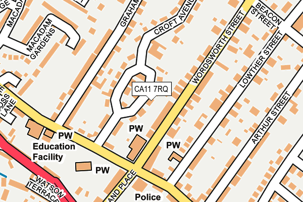 CA11 7RQ map - OS OpenMap – Local (Ordnance Survey)