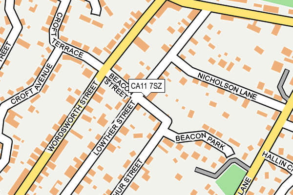 CA11 7SZ map - OS OpenMap – Local (Ordnance Survey)