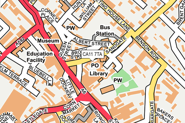 CA11 7TA map - OS OpenMap – Local (Ordnance Survey)