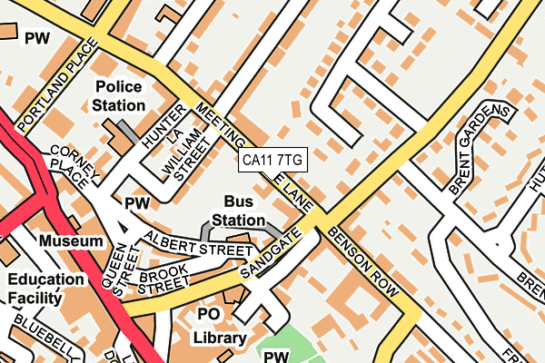 CA11 7TG map - OS OpenMap – Local (Ordnance Survey)