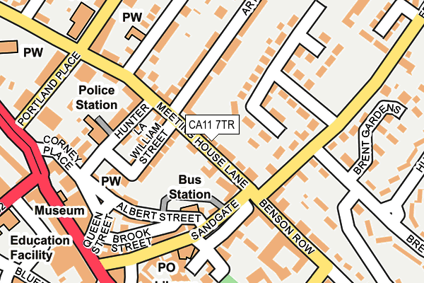 CA11 7TR map - OS OpenMap – Local (Ordnance Survey)