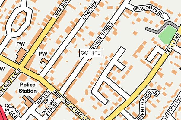 CA11 7TU map - OS OpenMap – Local (Ordnance Survey)
