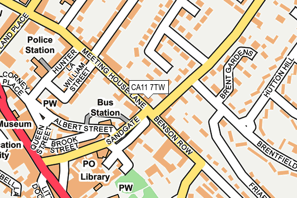 CA11 7TW map - OS OpenMap – Local (Ordnance Survey)