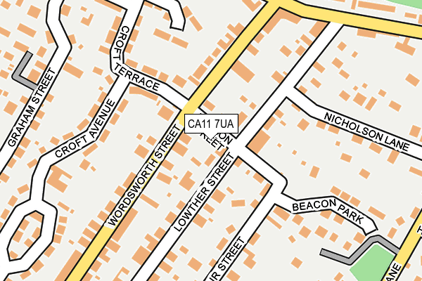 CA11 7UA map - OS OpenMap – Local (Ordnance Survey)