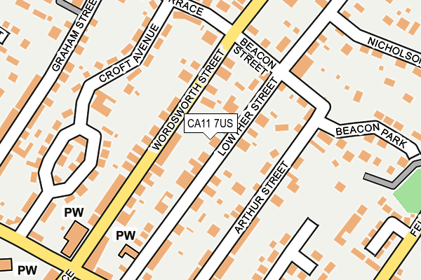 CA11 7US map - OS OpenMap – Local (Ordnance Survey)