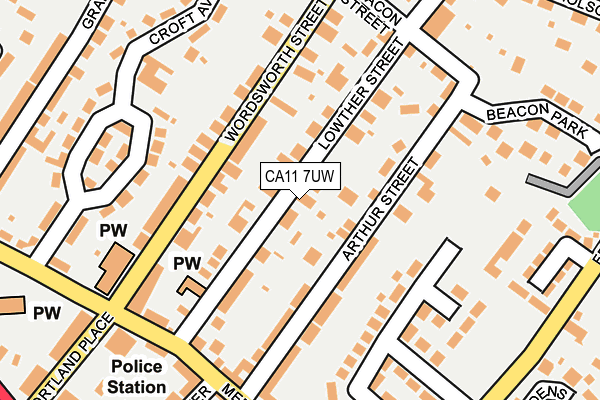 CA11 7UW map - OS OpenMap – Local (Ordnance Survey)
