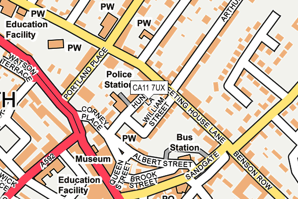 CA11 7UX map - OS OpenMap – Local (Ordnance Survey)