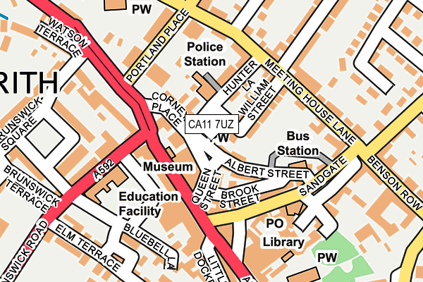 CA11 7UZ map - OS OpenMap – Local (Ordnance Survey)