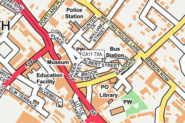 CA11 7XA map - OS OpenMap – Local (Ordnance Survey)