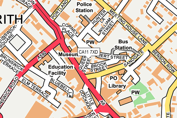 CA11 7XD map - OS OpenMap – Local (Ordnance Survey)