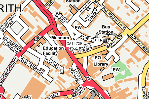 CA11 7XE map - OS OpenMap – Local (Ordnance Survey)