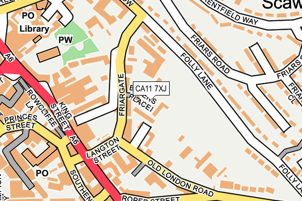 CA11 7XJ map - OS OpenMap – Local (Ordnance Survey)