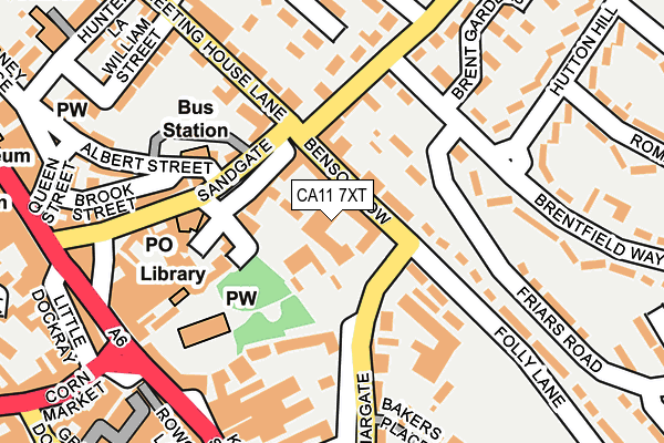 CA11 7XT map - OS OpenMap – Local (Ordnance Survey)