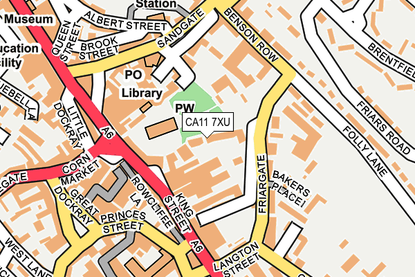 CA11 7XU map - OS OpenMap – Local (Ordnance Survey)