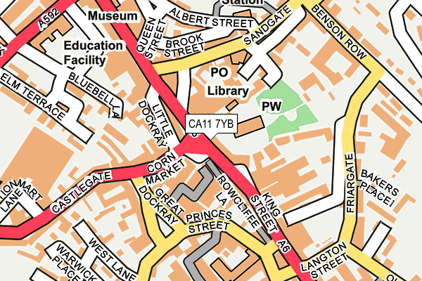 CA11 7YB map - OS OpenMap – Local (Ordnance Survey)