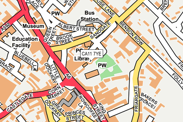 CA11 7YE map - OS OpenMap – Local (Ordnance Survey)