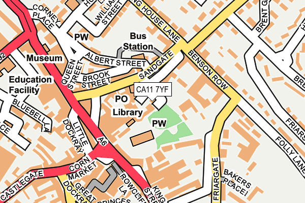 CA11 7YF map - OS OpenMap – Local (Ordnance Survey)