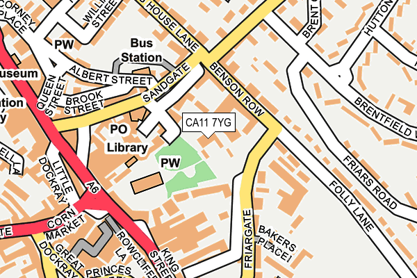 CA11 7YG map - OS OpenMap – Local (Ordnance Survey)