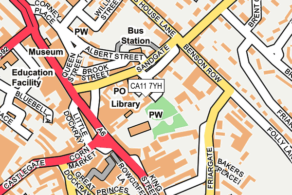 CA11 7YH map - OS OpenMap – Local (Ordnance Survey)