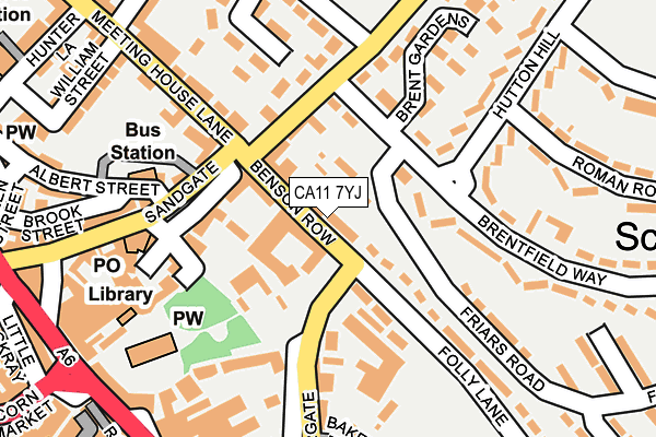 CA11 7YJ map - OS OpenMap – Local (Ordnance Survey)