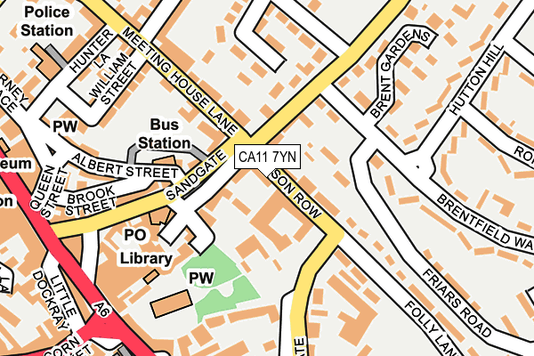 CA11 7YN map - OS OpenMap – Local (Ordnance Survey)