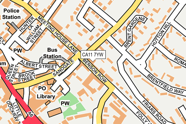 CA11 7YW map - OS OpenMap – Local (Ordnance Survey)
