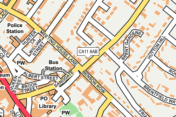 CA11 8AB map - OS OpenMap – Local (Ordnance Survey)