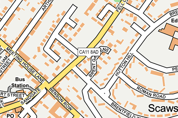 CA11 8AD map - OS OpenMap – Local (Ordnance Survey)