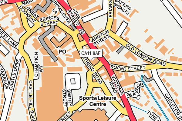 CA11 8AF map - OS OpenMap – Local (Ordnance Survey)