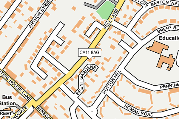 CA11 8AG map - OS OpenMap – Local (Ordnance Survey)