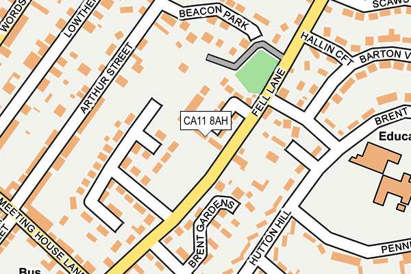 CA11 8AH map - OS OpenMap – Local (Ordnance Survey)