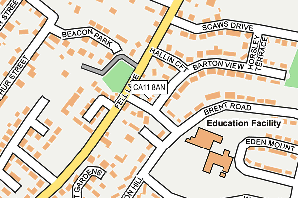 CA11 8AN map - OS OpenMap – Local (Ordnance Survey)