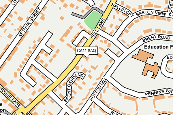 CA11 8AQ map - OS OpenMap – Local (Ordnance Survey)