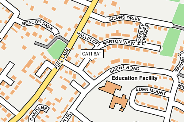 CA11 8AT map - OS OpenMap – Local (Ordnance Survey)