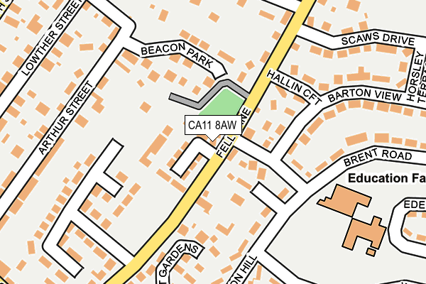 CA11 8AW map - OS OpenMap – Local (Ordnance Survey)