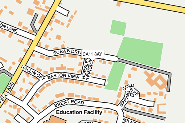 CA11 8AY map - OS OpenMap – Local (Ordnance Survey)