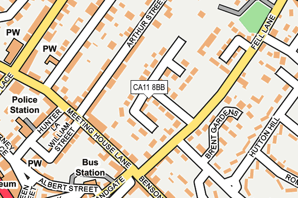 CA11 8BB map - OS OpenMap – Local (Ordnance Survey)