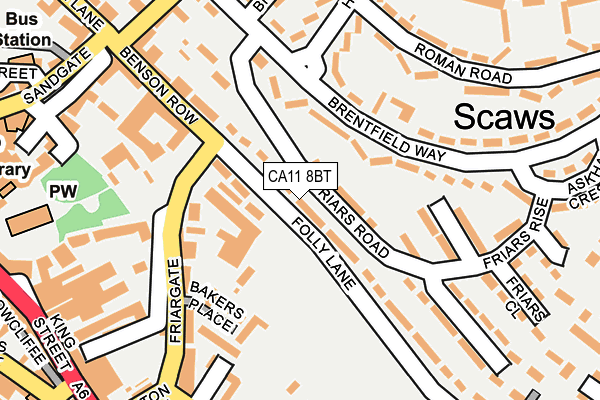 CA11 8BT map - OS OpenMap – Local (Ordnance Survey)