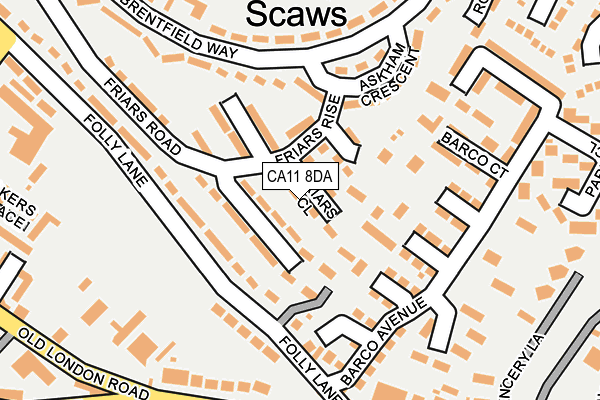 CA11 8DA map - OS OpenMap – Local (Ordnance Survey)