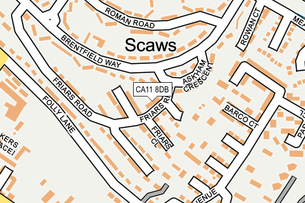 CA11 8DB map - OS OpenMap – Local (Ordnance Survey)