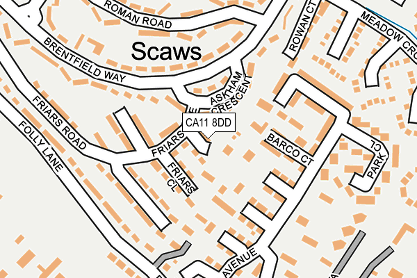 CA11 8DD map - OS OpenMap – Local (Ordnance Survey)