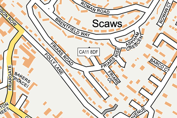 CA11 8DF map - OS OpenMap – Local (Ordnance Survey)