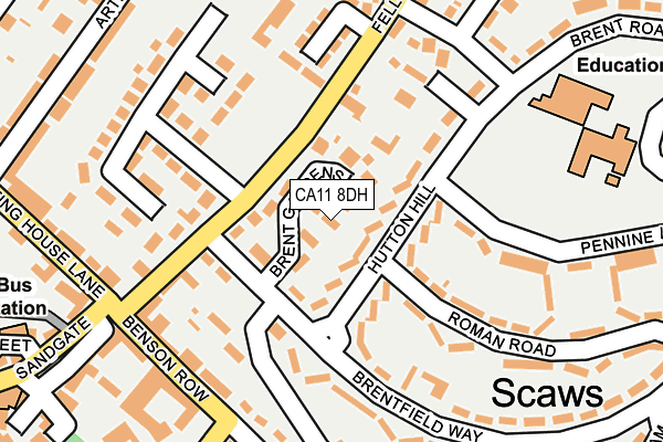 CA11 8DH map - OS OpenMap – Local (Ordnance Survey)