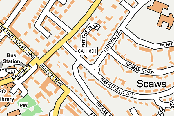 CA11 8DJ map - OS OpenMap – Local (Ordnance Survey)