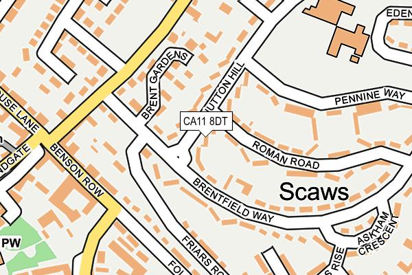 CA11 8DT map - OS OpenMap – Local (Ordnance Survey)