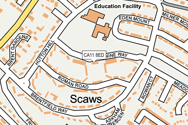 CA11 8ED map - OS OpenMap – Local (Ordnance Survey)